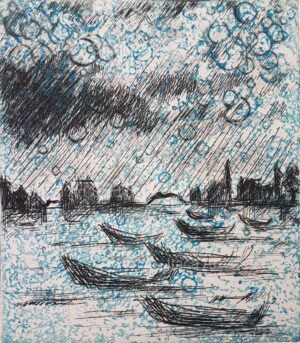 today it rains in the lagoon!