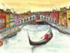 the Rialto Bridge and a gondola
